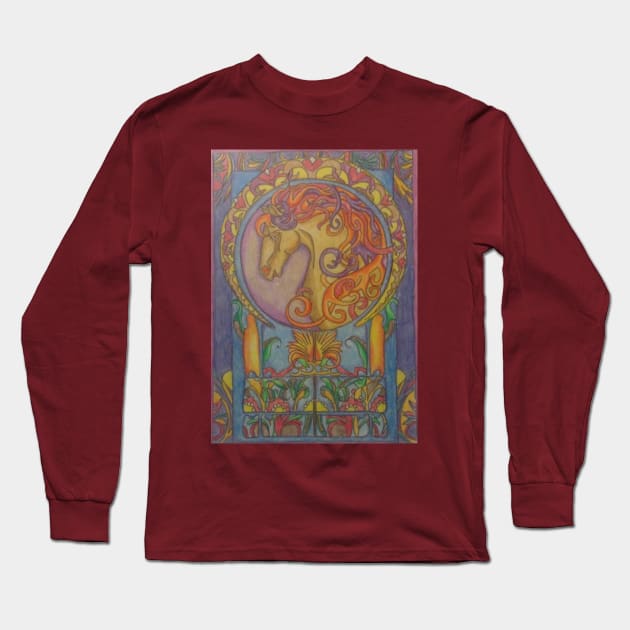 Horse Love Long Sleeve T-Shirt by ChaChaDivineArt